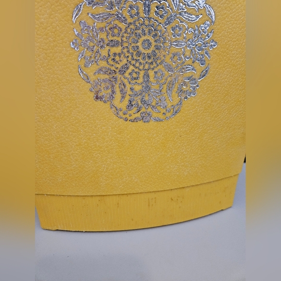 Lustro Ware Vintage MCM Retro Plastic Waste Basket Garbage Trash Bin Marigold - Picture 8 of 13